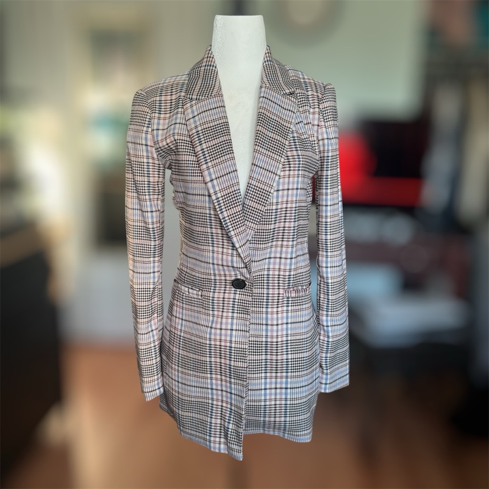Dynamite Multicolor Plaid Jacket